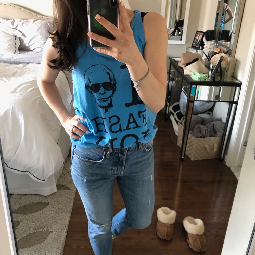 Kid Dangerous "I Love Fashion" Karl Lagerfeld Tank